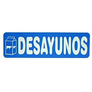 Letrero Desayunos